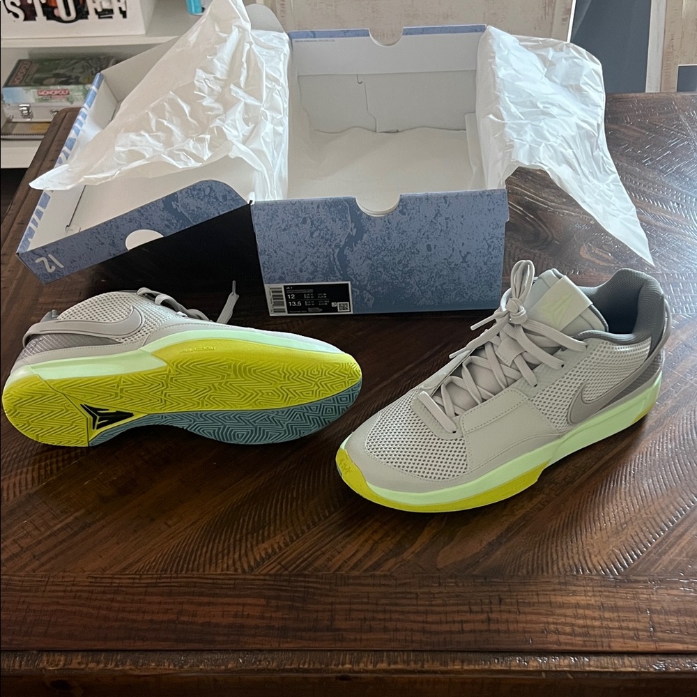 JA 1 Light silver Mens Sz12 Basketball Shoes